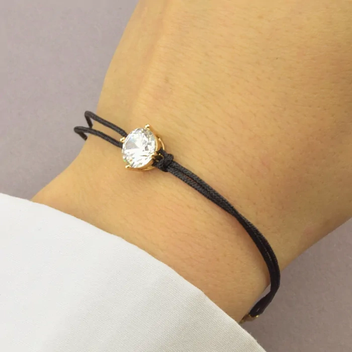 🏷️️ Браслет з карабіном Xuping Фіаніт 18 см (позолота 18к) ss_64072