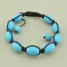 🏷️️ Браслет шамбала Бірюза 17 см. F-101195
