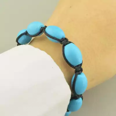 🏷️️ Браслет шамбала Бірюза 17 см. F-101195