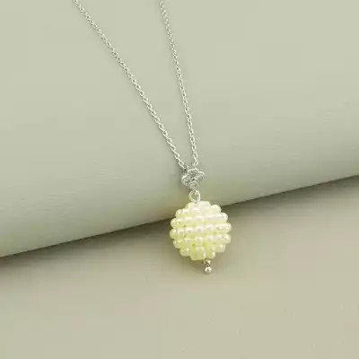 🏷️️ Підвіска Фіаніт, Майорка 41 см (родій) F-101595