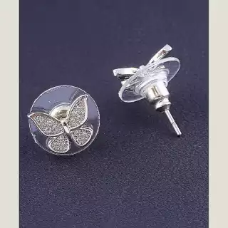 Сережки пусети Big Dipper Фіаніт (родій)