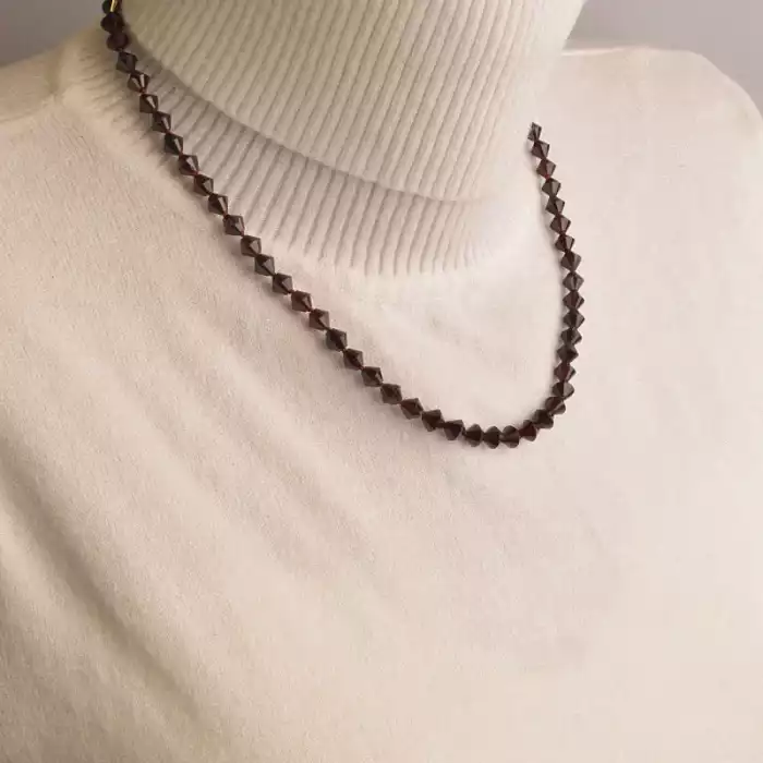 🏷️️ Намисто Гранат срібло (925 проба) 45 см. ss_94501