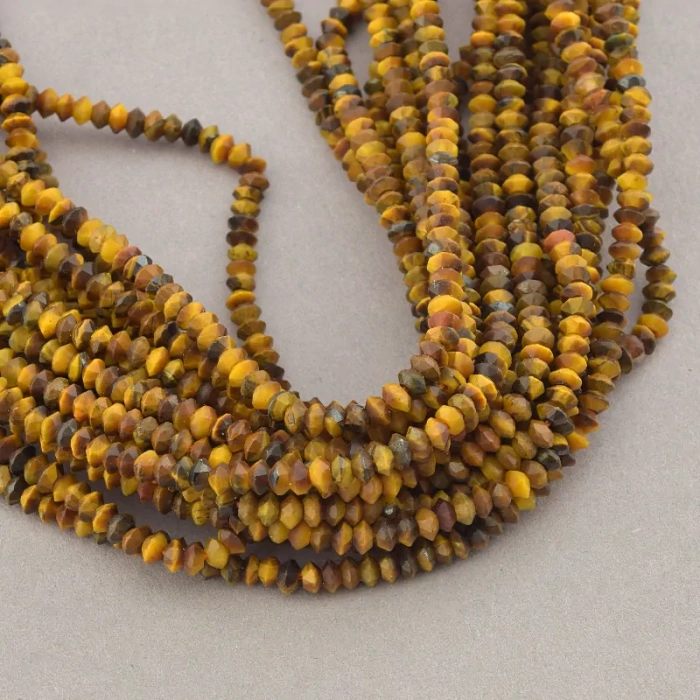 🏷️️ Нитка Тигрове око 39 см. 3 мм. (без замка) ss_87304