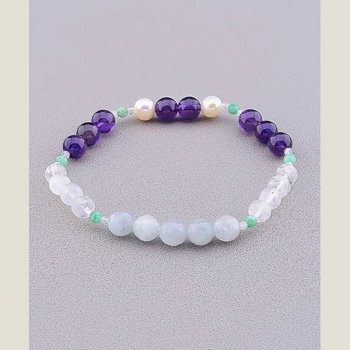 🏷️️ Браслет резинка Самоцвіти 18 см ss_78118