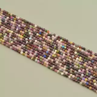 Намистини Самоцвіти 39 см. 3 мм. на нитці (натуральне каміння, без застібки)