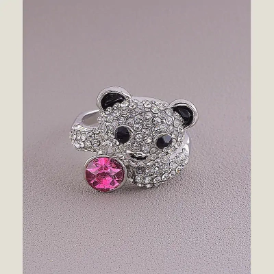Каблучка емаль панда Сrystal