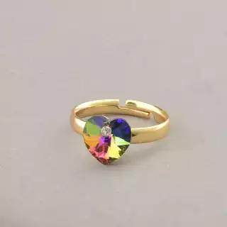 Каблучка серце Xuping Swarovski (позолота 18к)