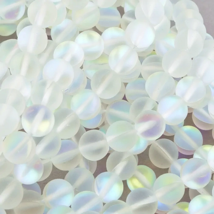 🏷️️ Нитка Опалове скло 39 см 10 мм ss_57133