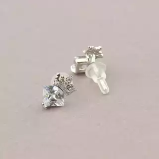 Сережки пусети Фіаніт Xuping (родій)