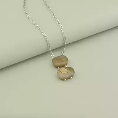 🏷️️ Підвіска коричневий Агат 48 см (сталь) F-97426