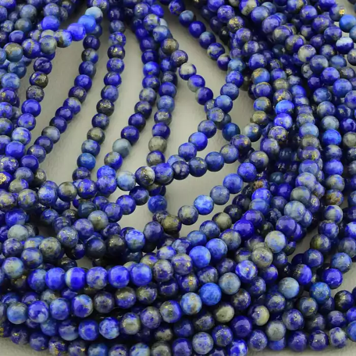 🏷️️ Нитка Лазуріт (38 см, кулька, синій, без замку) ss_104993