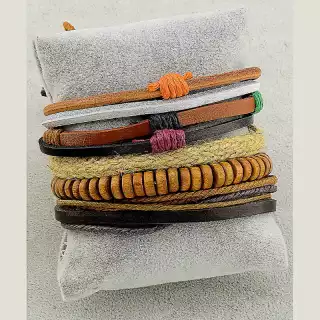 Браслет шамбала екошкіра 17 см