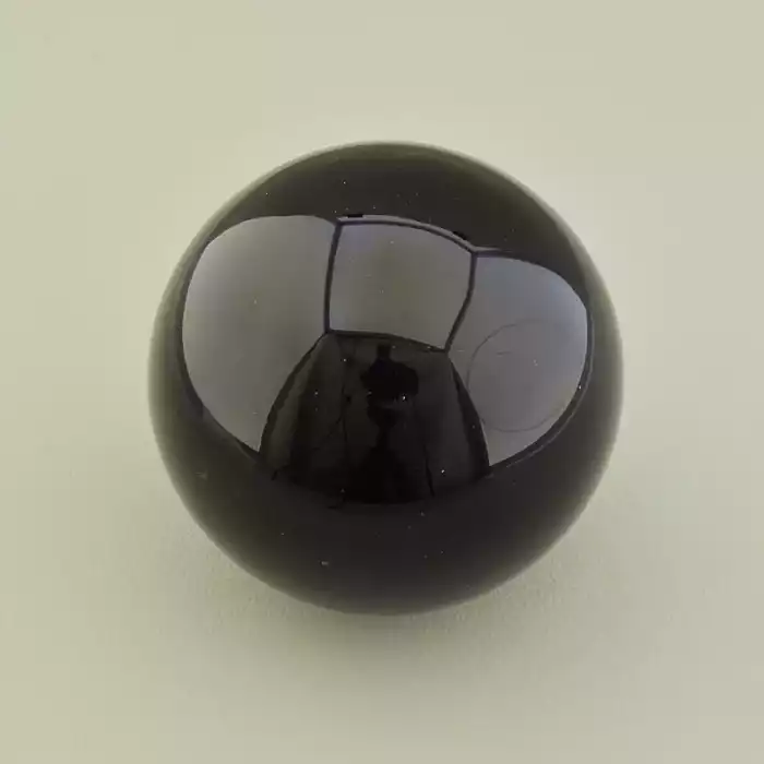🏷️️ Куля обсидіан (57х57 мм, золотий, чорний, одиничний екземпляр) ss_105200