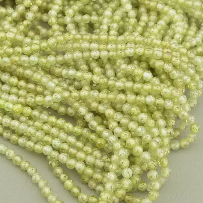 🏷️️ Нитка Циркон 38 см. 3 мм. (без замка) ss_90319