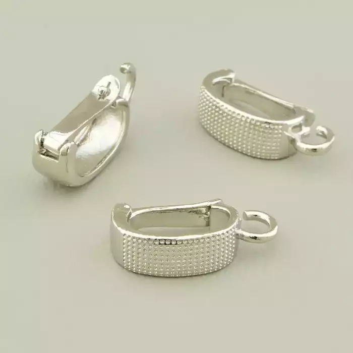 🏷️️ Тримач для кулона 16х6мм. (родій) F-106116