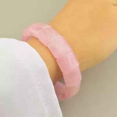 🏷️️ Браслет на резинці Рожевий кварц 18 см F-106217