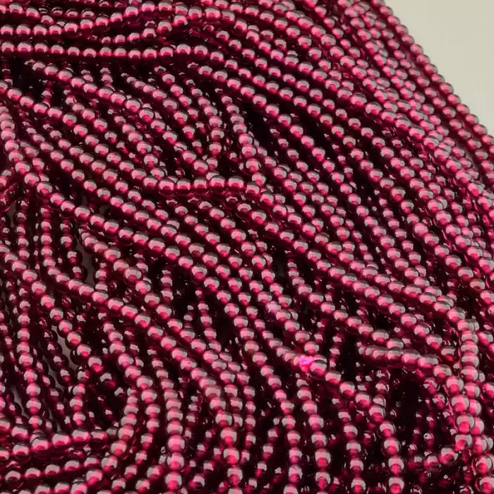 🏷️️ Намистини Гранат 38 см 3 мм. (без застібки) F-106320