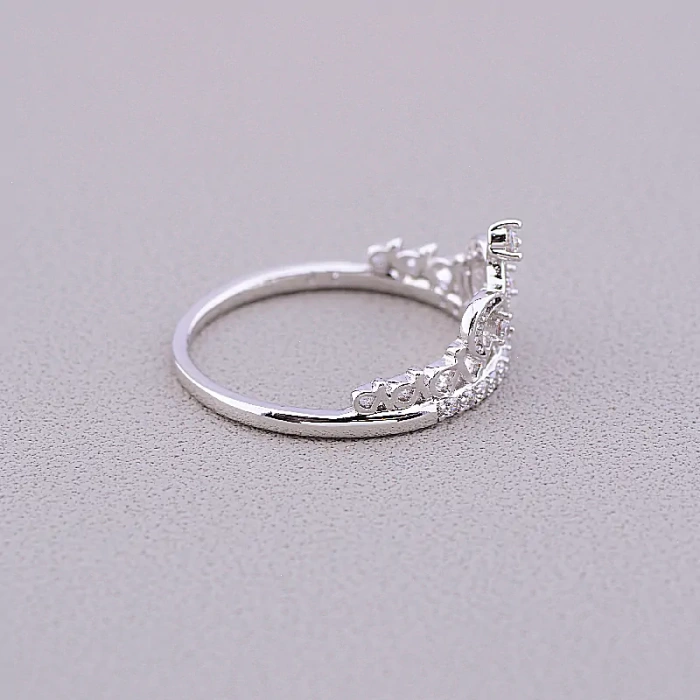 🏷️️ Каблучка корона Xuping Фіаніт (родій) ss_60956