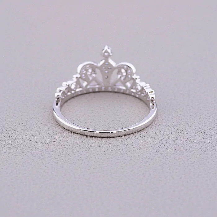 🏷️️ Каблучка корона Xuping Фіаніт (родій) ss_60956