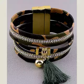 Браслет на магнітній застібці Сrystal 19 см шкірозамінник