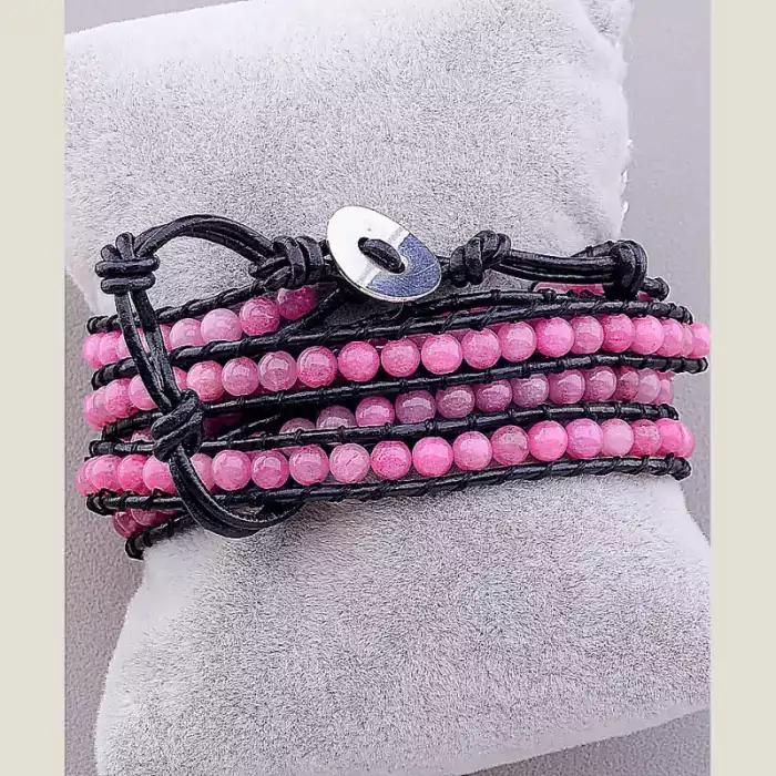 🏷️️ Браслет Chan Luu Агат 90 см шкіра ss_15878