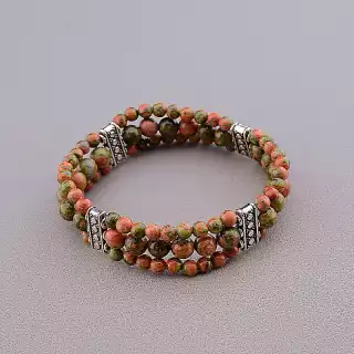 Браслет резинка Епидот 18 см