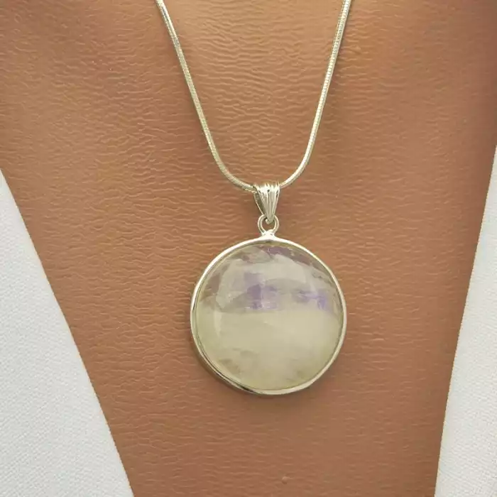 🏷️️ Кулон Місячний камінь 27х23мм. (cрібло 925 проба) ss_100885
