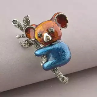 Брошка коала Сrystal 55x35 мм