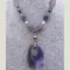 🏷️️ Намисто Агат, Аметист, Пірит 50 см F-66967