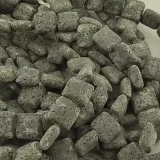 Намистини Лава 39 см. на нитці (натуральне каміння, без застібки)