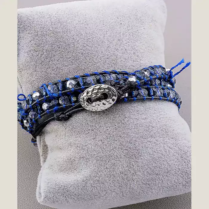 🏷️️ Браслет петля Chan Luu Чеський кришталь 50 см шнурок ss_57832