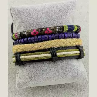 Браслет шамбала екошкіра 17 см