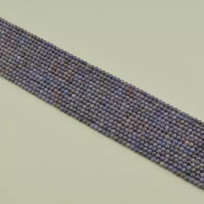 Намистини Сапфір 39 см 3 мм. (без застібки)