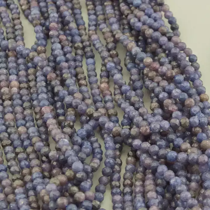 🏷️️ Намистини Сапфір 39 см 3 мм. (без застібки) F-106117