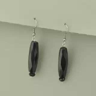 Сережки петля Агат, Чеський кришталь