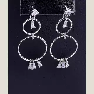 Сережки пусети Xuping Фіаніт (родій)