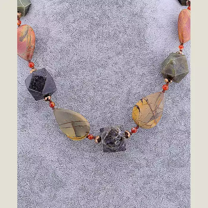 🏷️️ Намисто Яшма 52 см ss_63156