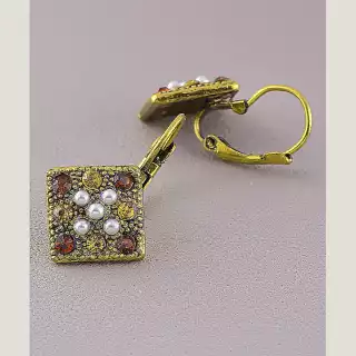 Сережки на англійській застібці Fashion Сrystal