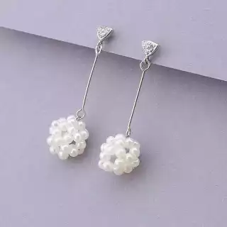 Сережки пусети Xuping Майорка (родій)