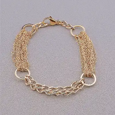 🏷️️ Браслет з карабіном Xuping 20 см (позолота 18к) F-85756