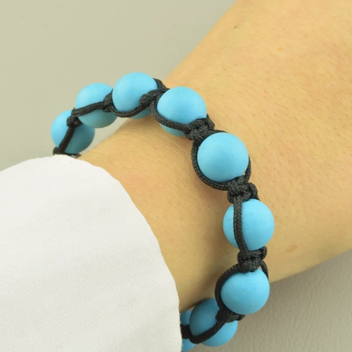 🏷️️ Браслет шамбала Бірюза 17 см. ss_103337