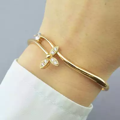 🏷️️ Браслет шарнірний Фіаніт Xuping (позолота 18к) F-69004