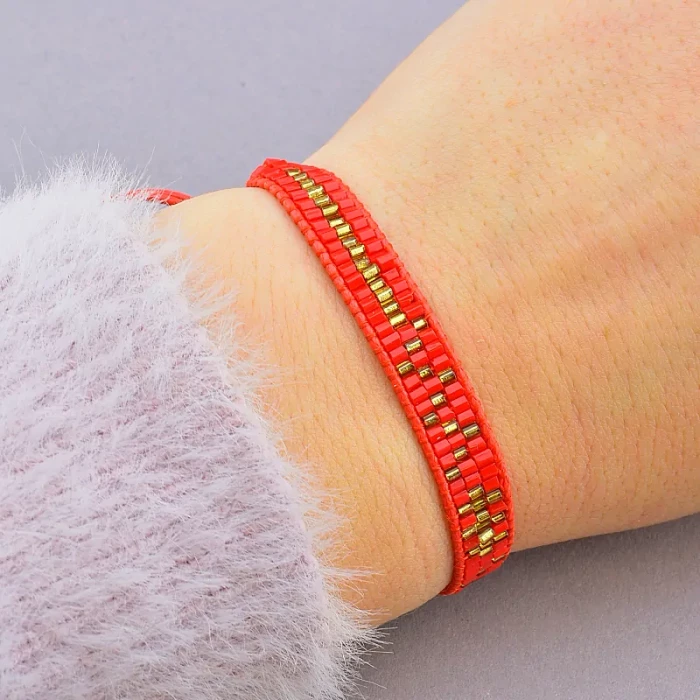 🏷️️ Браслет шамбала Бісер 17 см ss_29797