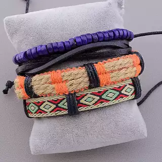 Браслет шамбала екошкіра 17 см