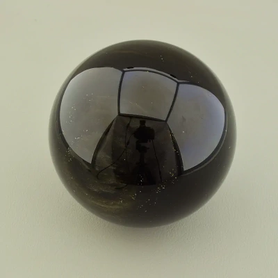 Куля Обсидіан (72х72 мм, золотий, чорний, одиничний екземпляр)