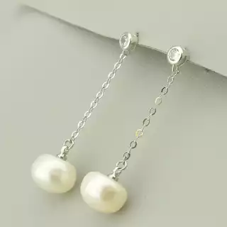 Сережки пусети Перли (срібло 925 проба)