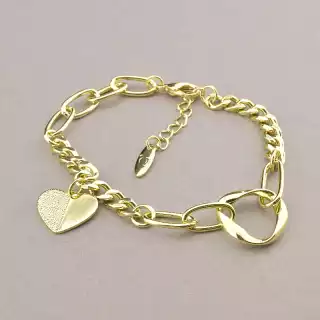 Браслет з карабіном Xuping 19 см. (позолота 18к лимонна)