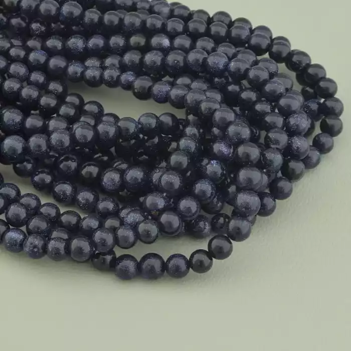 🏷️️ Нитка Каїрська ніч 36 см 6 мм ss_72367