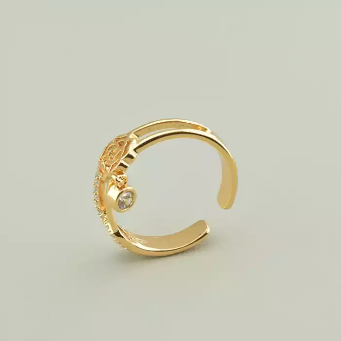 🏷️️ Каблучка Xuping Фіаніт (позолота 18к) ss_92891