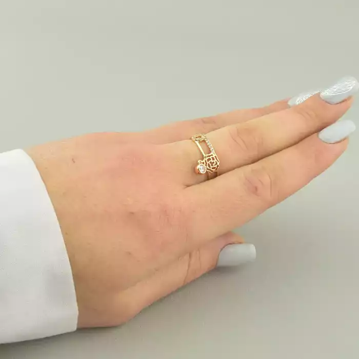 🏷️️ Каблучка Xuping Фіаніт (позолота 18к) ss_92891